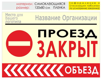 Информационный щит "объезд слева" (пленка, 120х90 см) t12 - Охрана труда на строительных площадках - Информационные щиты - Магазин охраны труда ИЗО Стиль